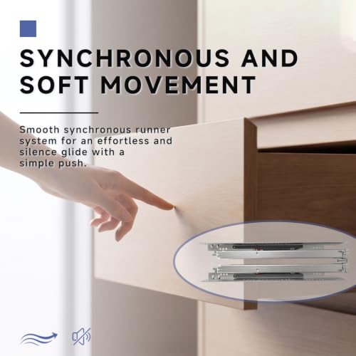 Betesy Hardware 6 Pair 18 Inch (457mm) Undermount Soft Close Drawer Slides by Betesy Hardware - Used condition - Image 2