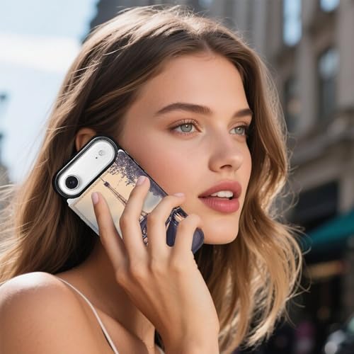 Coque iPhone 17 Tour Eiffel chic et fine avec porte-cartes élégant