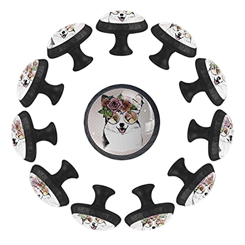 Boutons de tiroir Corgi dessinés à la main pour commode de chambre - 2
