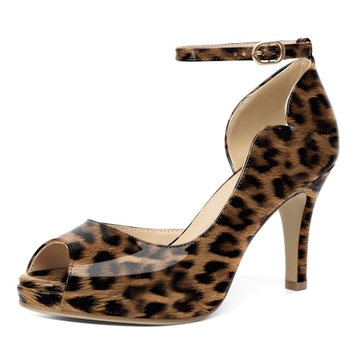 Image of AUMOTED High Heels Pumps Platforms Shoes for Party Daily 3.4 inch Dressy Pumps