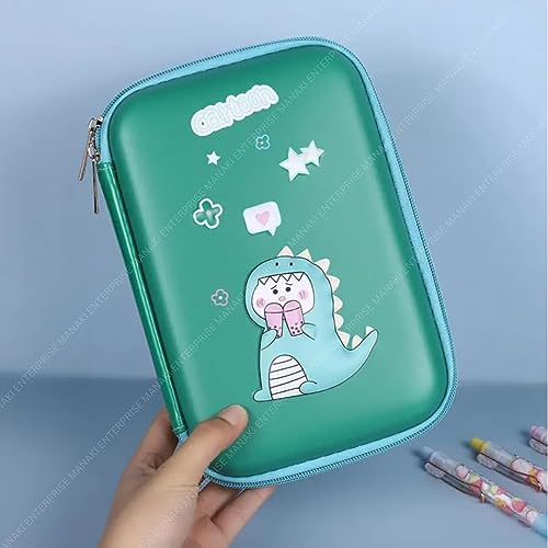 Image of Cartoon Theme 3D EVA Pencil Case, Multipurpose Zipper Pouch for Kids, Pen Bag for School, Stationery Storage Box (Dinosaur Big Pouch)