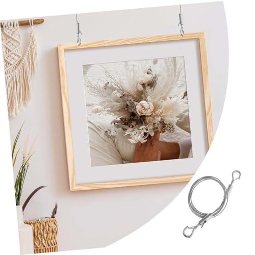 Image of DOITOOL 2pcs Picture Hanging Wire: Heavy Duty Adjustable Hardware for Hanging Pictures Paintings Artwork and Mirrors on Walls Stainless Steel Cables Rope