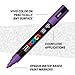 POSCA Canvas Paint by Number Kit, Lilac Dream - 8 Acrylic Markers with 2 Pre-Drawn Canvases - Gift Set for Artists, Adults and Kids