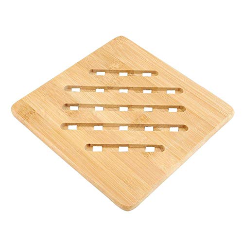 Bamboo Trivets for Hot Pots and Pans, Heat Resistant Hot Pads Dishes Plates Mat for Dinner Table and Kitchen Countertop(S)
