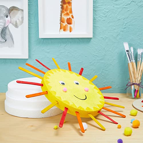 6 Pack Round Foam Circles For Crafts, White Discs For Diy Projects, Art (8 X 8 X 1 In) #TOP2