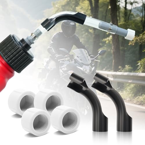 Image of mapleza 4 Pcs Racing Fuel Hose Cap with 2 PCS Hose Bender Compatible with VP JEGS Scribner 3 /5 /5.5 Gallon Jugs Hoses Heavy-Duty Dust-Proof Replacement Kit for Fuel Containers