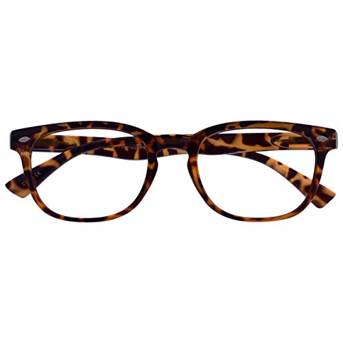 UV Reader Marrón Carey Corto De Vista Gafas Distancia Para Miopía Estilo Diseñador Hombres Mujeres UVMR014-2,50