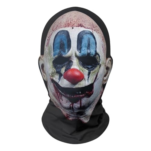 Red Plume 3D Breathable Balaclava Masks Full Face Cover Halloween Neck Gaiter Mesh Ghost Hood Headwear Bandana Head Wrap