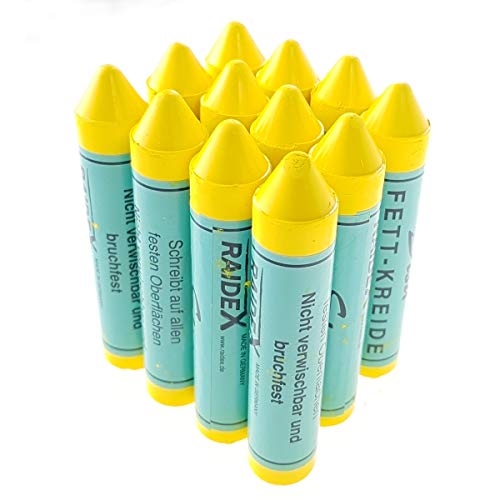 Sisa 12 St Reifenkreide Fettkreide zur Reifenkennzeichnung Gelb Reifen Kreide Satz