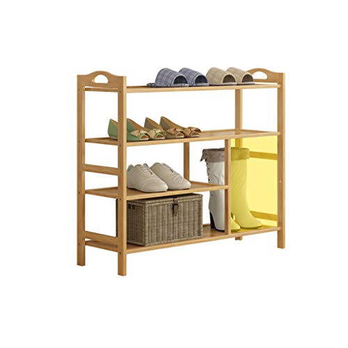 Zapatero multifuncional de bambú simple de 3 niveles para guardar zapatos, ahorra espacio, para el hogar, dormitorio, entrada (90 x 26 x 70 cm)
