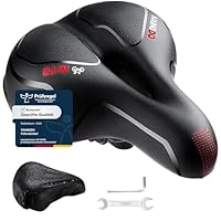YOUNGDO Fahrradsattel, Gel Fahrradsitz, weicher, komfortabel atmungsaktiv stoßdämpfend, Ergonomisch Fahrrad Sattel mit wasserdichte Abdeckung