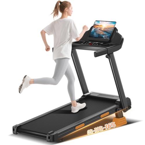 Image of 16% Incline Treadmills for Home, Foldable Treadmill with Incline