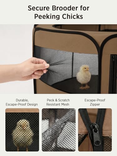 Image of UWE Extra Large Small Animal Playpen, Waterproof Foldable Pet Pen, Brown