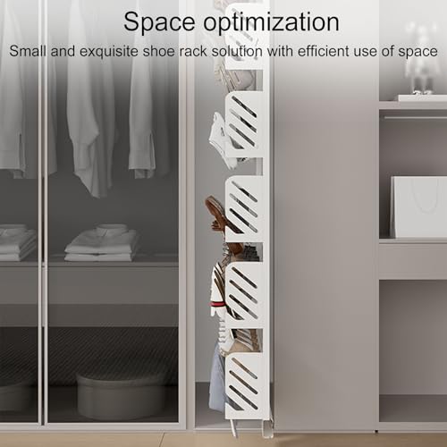 Organizador de zapatos de metal ajustable y resistente, armario de almacenamiento apilable con diseño extraíble, ahorro de espacio, almacenamiento independiente de zapatos para la entrada del hogar