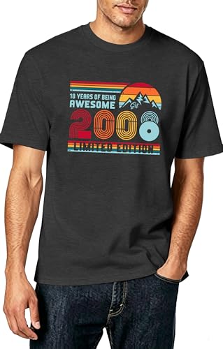 Cadeau d'anniversaire 18 ans t-shirt 2008 vintage pour ados tiorhooe
