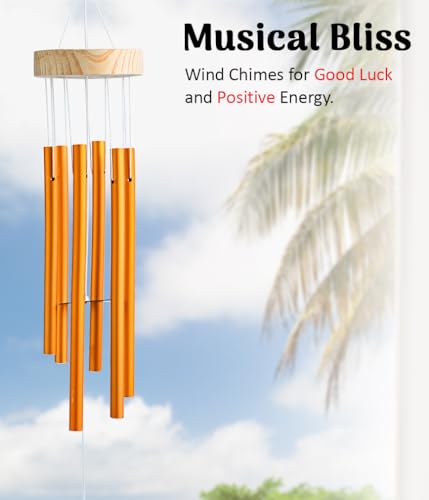 Image of ZAICUS Metal Wind Chime for Home Entrance, Outdoor Wind Bell, Hanging Wind Chimes for Garden, Balcony, Patio & Feng Shui Decor