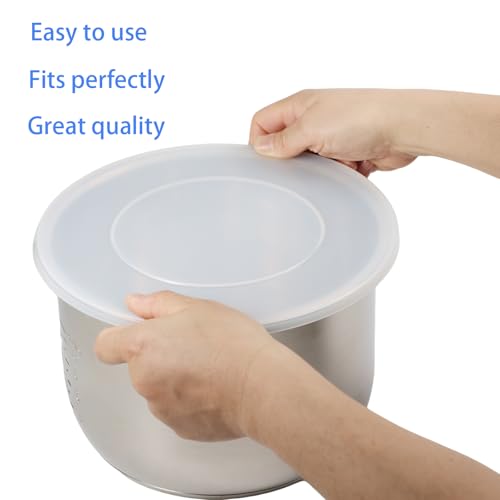Image of Silicone Lid for Instant Pot 3 QT, 8.1IN Reusable Pot Cover for Instant Pot 3 Quart, Lid 3 qt for Instantpot, Reusable Silicone Lid for Bowl & Food Cover, Accessories for Instapot, Transparent White