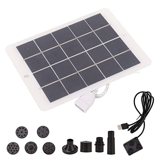 Bomba de agua solar de 3W con 6 boquillas para fuentes ecológicas exteriores 7