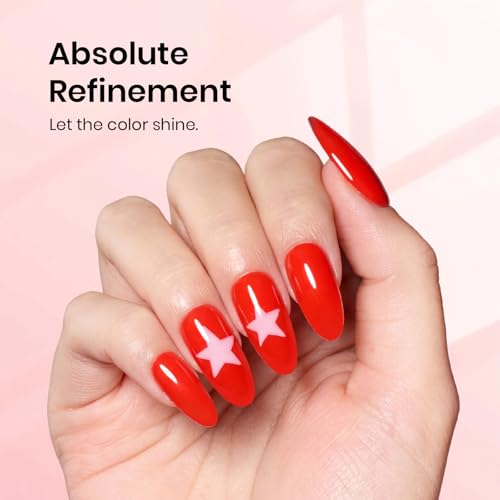 Image of Beetles Red Gel Polish - My Signature 15ML /0.51Fl Oz, Bright Red Gel Nail Polish, Color-Matched Bottle, Soak-Off UV LED, Long-Lasting Holiday & Summer Nails Art for DIY Beginners & Salon Pros
