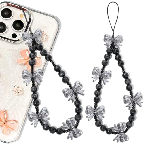 Neptniopllab Phone Charms-1PC Black Bow Charm (Black-Bow,1PC) - image 1