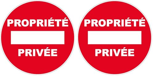 Panneau Sens interdit rigide Ø300mm avec marquage pro net Propriété privée