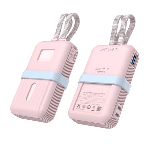 Custodia protettiva silicone per Anker Power Bank copertura antiurto antipolvere per 10.000 mAh 30 W per 20.000 mAh 30 W Bank 20000 mAh 30 W rosa