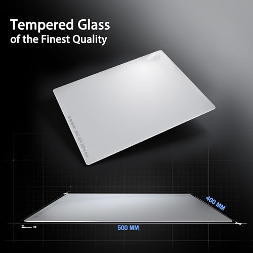 ASUS ROG Moonstone Ace L Glass Gaming Mouse Pad, Ultra-Smooth Surface, Noise-Reducing Design, 9H Tempered Glass, Impact & Scratch Resistant, Anti-Slip Silicone Base, 500 x 400 mm, Moonlight White