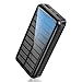 Soluser Power Bank 30000mAh Schnelles Aufladen Tragbares Ladegerät mit USB-C Eingang, Externer Akku mit Automatische Erkennen Technologie Solar Powerbank für iPhone, Samsung, Huawei, iPad und mehr