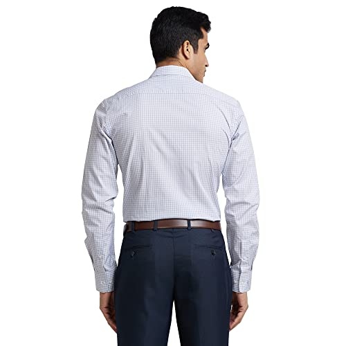 Image of Park Avenue Men Cotton Checkered Slim Fit Shirt