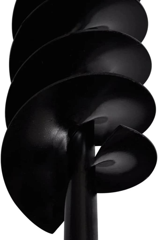 vidaXL Ground Drill Handle Auger Bit 3.15" Black Double Spirals Steel Tools