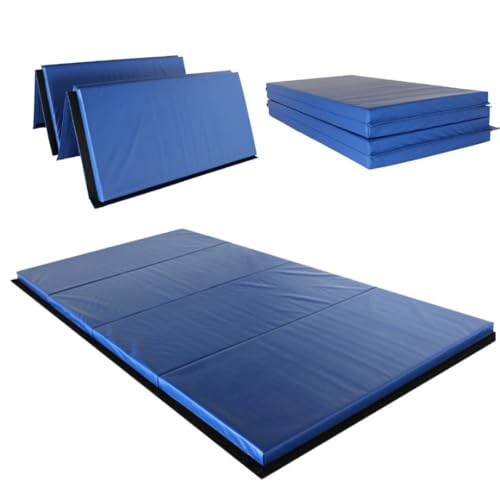 MOZURU - Tapis de gymnastique 240x120x5 cm | Sécurité Enfant, Yoga & Arts Martiaux | Facile à Nettoyer, BLEU, Polychlorure de vinyle