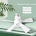 Beuiouer Socket Fan Light Small Ceiling Fan with Light and Remote, Screw in Ceiling Fan Light for E27 Base, for Bedroom Kitchen, White
