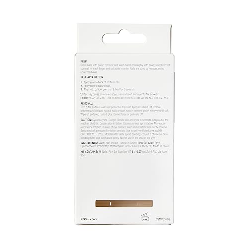 KISS Classy Nails - Dashing, French, 1.07 g (Pack of 28) - Image 3
