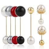 Sanvaree 7Pack Faux Pearl Brooch Pins Sweater Shawl Clips Set High End Fashion Silk Scarf Buckle Zir