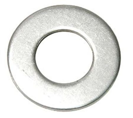3/8" x 7/8" OD Plain Finish 18-8 Stainless Steel Flat Washers, 100 pk.