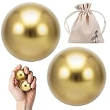 2 PCS Brass Exercise Balls, Brass Hand Exercise Balls, Baoding Balls, Metal Practice Handballs, 1.5 Inches...