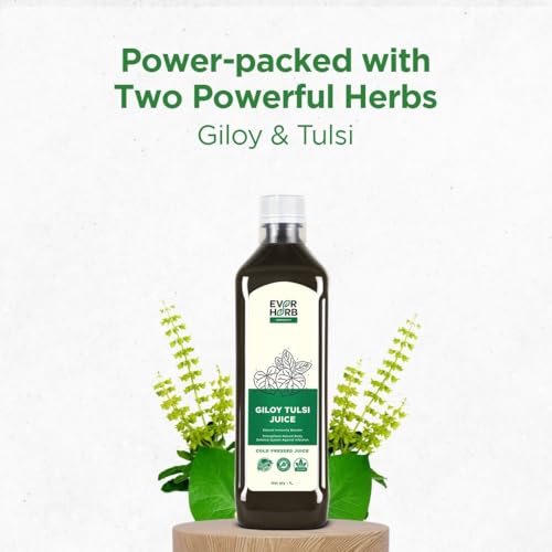 Image of Giloy Tulsi Juice 1 L | Strengthens Body Defence System | Natural Immunity Booster | Zero Added Sugar (Giloy Tulsi)