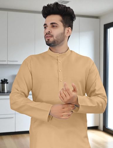 Image of trustous Mens straigth Solid Kurta Pyjama Set Combo in 100% Cotton with 16 Colour Option and Size are XS to 3XL for (Birthday,Wedding, Ceremony, Casual, Engagement)