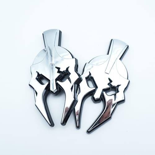 Image of 2Pcs Right Left Side Custom Gladiator Emblems 3D Badges Replacement for JL Jeep Gladiator (Chrome)