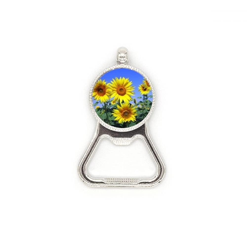 Décapsuleur en acier inoxydable Sunshine Flowers au design tournesol élégant
