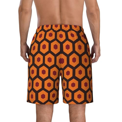 Shining Overlook Print Men's Beach Pants Lightweight Quick-Dry Swim Pants with Mesh Lining for Men4