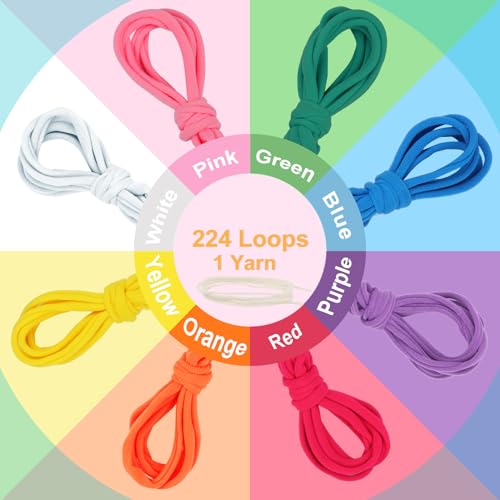 Image of IQKidz Weaving Loom Kit for Girls Ages 8-12, DIY Arts and Crafts for Kids and Adults, Great Toy Gifts for Beginners 6-8 9 10 11 12, Potholder Knitting Loom with 224 Refill Loops
