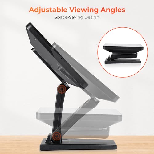Image of MUNBYN 12-inch POS Touchscreen Monitor, LED POS Monitor, HDMI /VGA Capacitive Screen Display, Foldable Stand for Small Business, Retail, Restaurant, Bar, No Driver Required, 2Y Protection