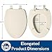 Bemis Ashland Modern Wood Toilet Seat with Decorative Edge, Slow Close, Secure Hinges, Made in USA, Elongated, Biscuit