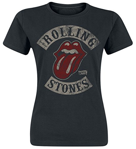 The Rolling Stones 1978 Femme T-Shirt Manches Courtes Noir S 100% Coton Regular/Coupe Standard - Les Beatles, Paul McCartney, John Lennon, RIngo Starr, George Harrison The Rolling Stones 1978 Femme T-Shirt Manches Courtes Noir S 100% Coton Regular/Coupe Standard – Image 7