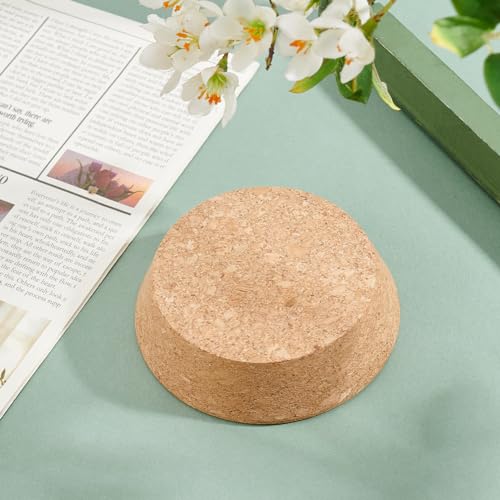 AHANDMAKER 2Pcs Large Cork Lids for Jars Bottle Stoppers, Tapered Plugs - Image 4