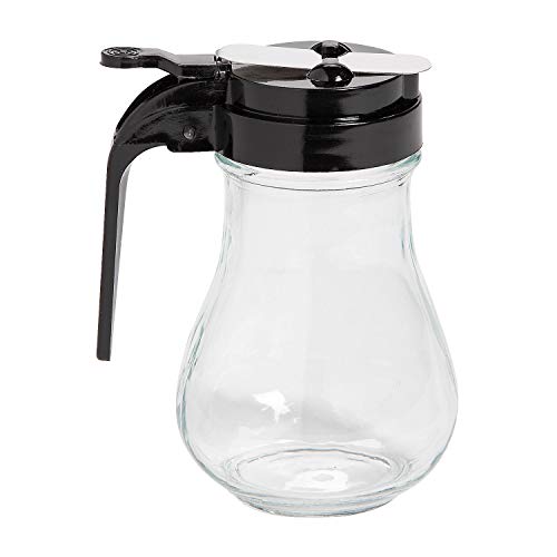Fun Express Glass Syrup Dispensers with Handled Lid, 4.5