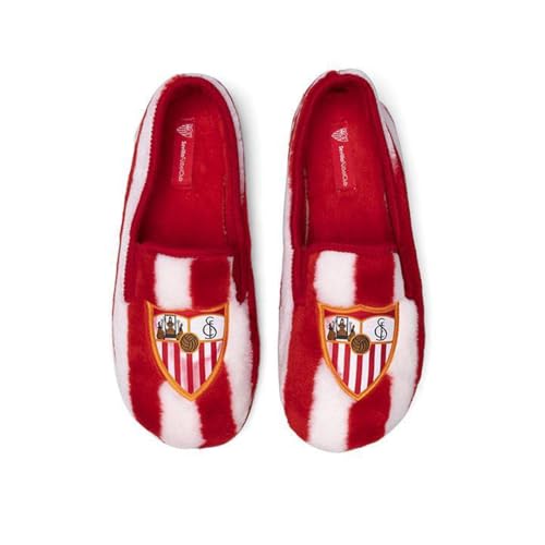 MARPEN SLIPPERS Sevilla FC – Zapatillas Estar por Casa Niño Cómodas y Antideslizantes - Zapatillas Andar por Casa - Zapatos Niña Invierno Cálidas - Talla 42-43