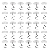 Ruwado 12 Pcs Twisty Pins Clear Head Screws Fasteners for Upholstery Slipcovers Bed Skirts Sofa Car Van Home Furniture Hold Bed Skirts in Place Without Damage (50)