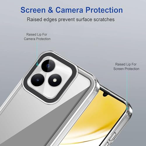 Image of Zapcase Back Case Cover for Realme C51 | Compatible for Realme C51 Back Cover | Case Cover with Camera Protection | (TPU + PC | Transparent)
